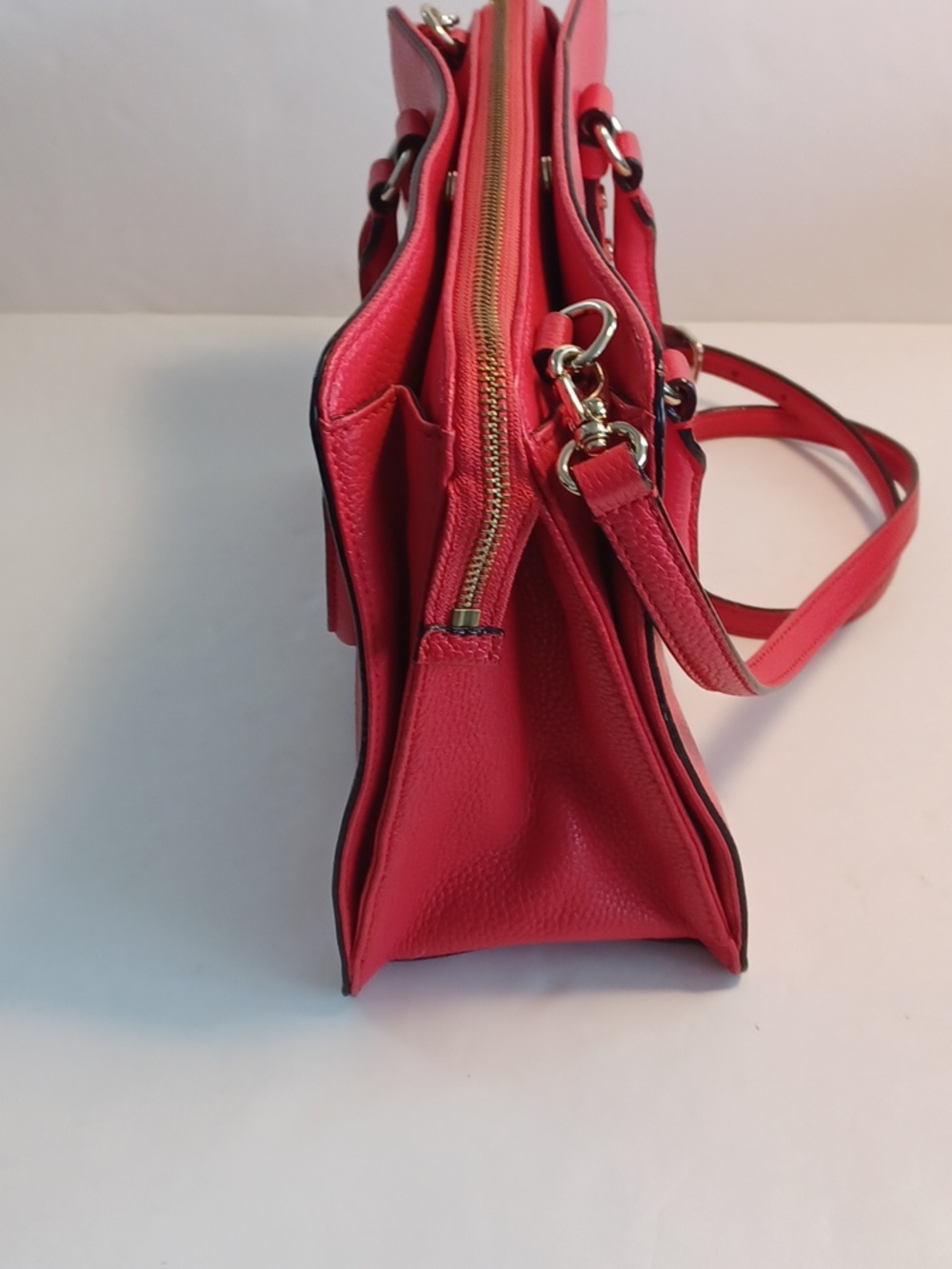kate spade red pebbled leather satchel with top handles With Flaws As Pictured - Picture 3 of 8